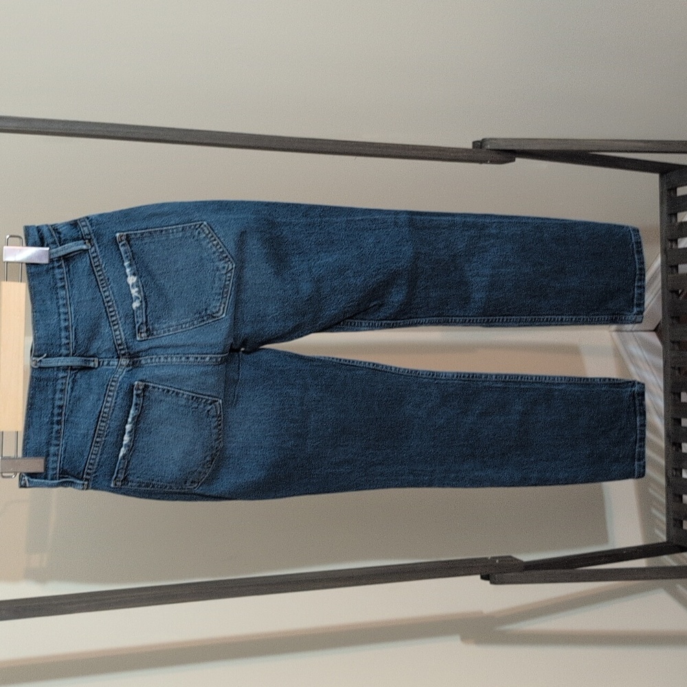 Frame| Blue Denim Slender Straight Jeans With Pockets Cotton Blend - Picture 3 of 14